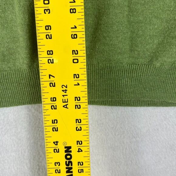 Brooks Brothers 346 Sweater Mens XL Green Stretch Merino Wool V Neck Pullover - Picture 3 of 7